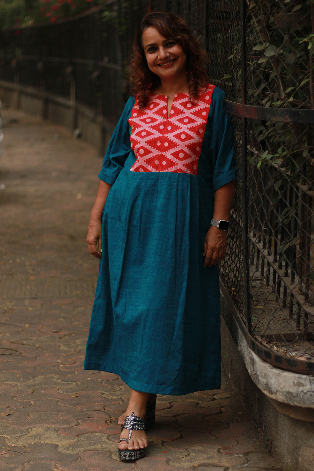 Cherry Fig | Long Dress | Teal