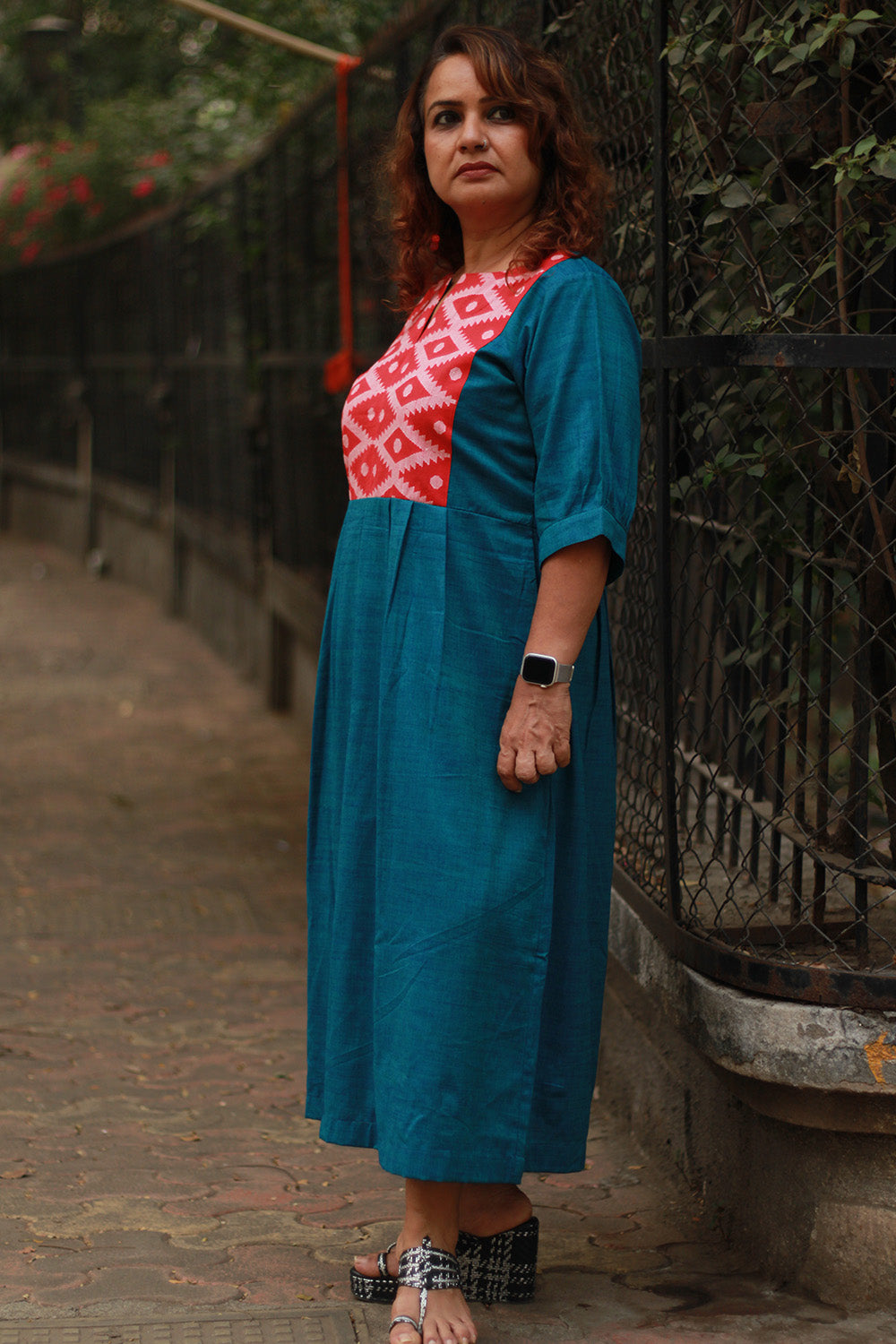 Cherry Fig | Long Dress | Teal