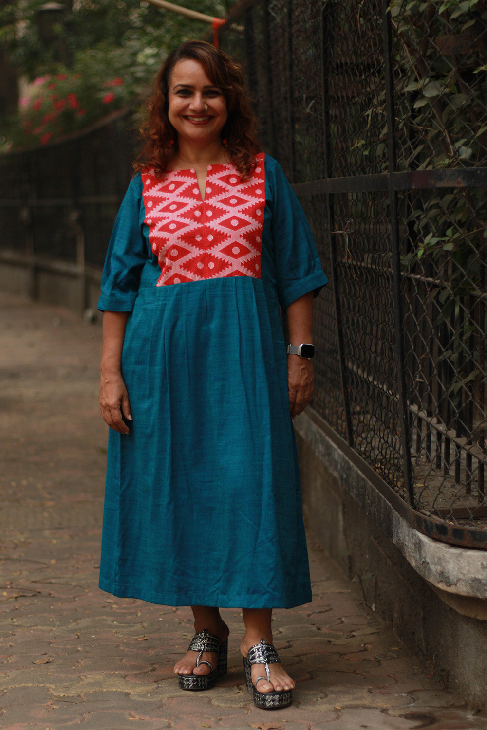 Cherry Fig | Long Dress | Teal
