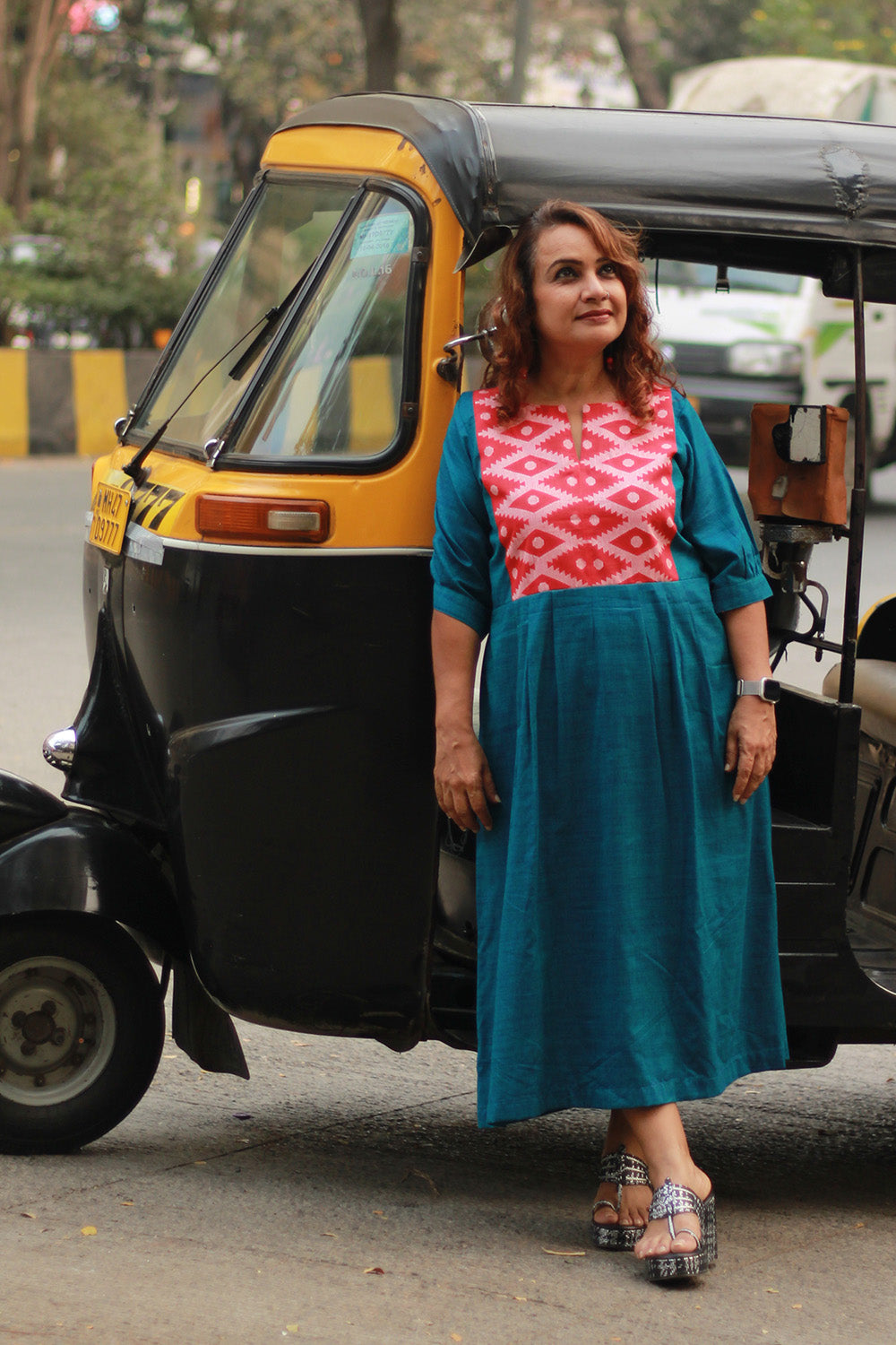 Cherry Fig | Long Dress | Teal