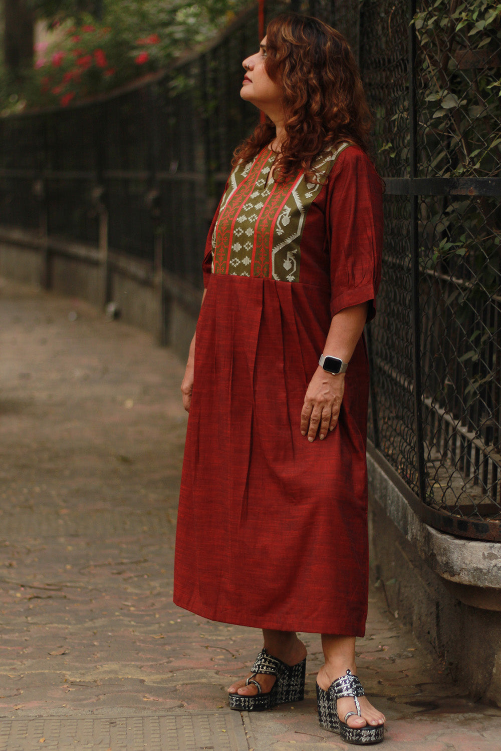 Cherry Fig | Long Dress | Maroon