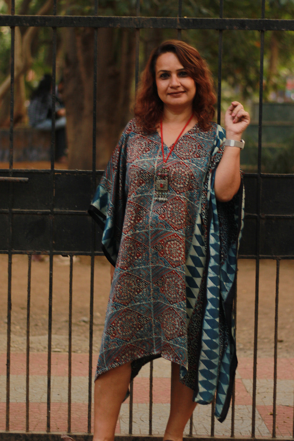 Sitaara | Modal Silk Kaftan | Blue Universe