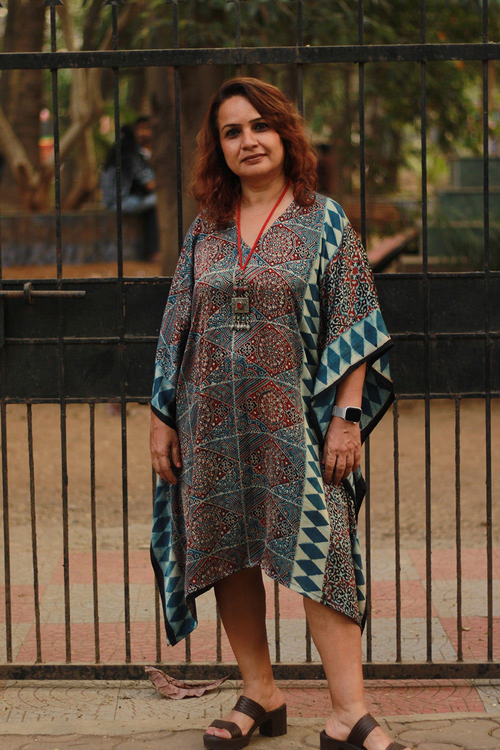 Sitaara | Modal Silk Kaftan | Blue Universe