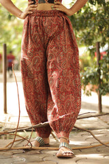 Harem Pants in Ajrakh Madder Kairi
