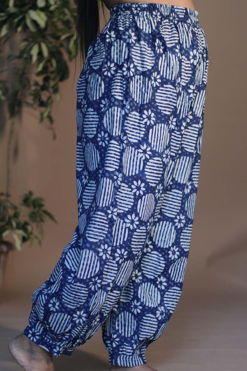 Jheel | Harem Pants | Indigo Circles
