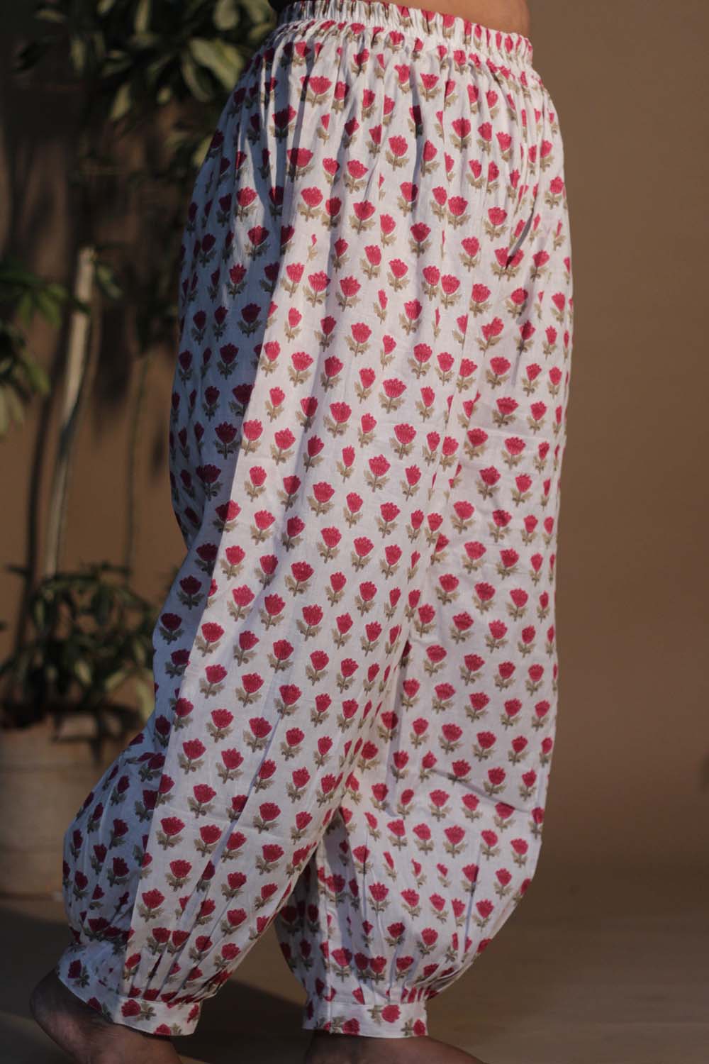 Suhaira | Harem Pants | Maron Floral Sanganeri