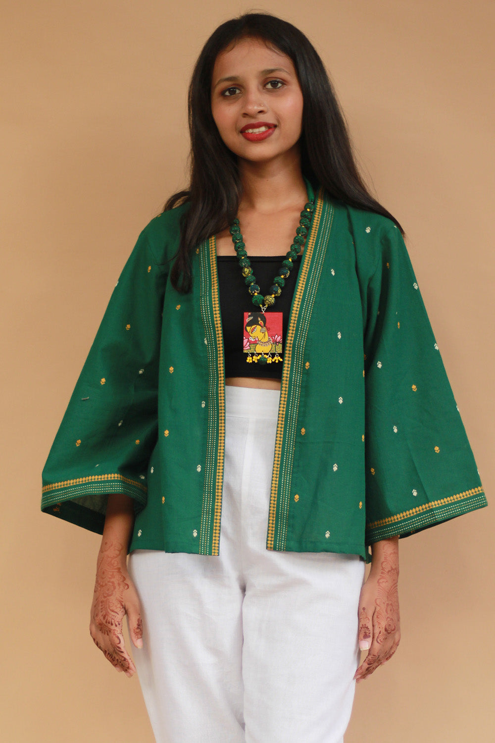 Raahat | Light Jacket | South Cotton | Green
