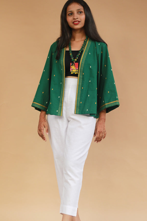 Raahat | Summer Jacket | South Cotton | Green
