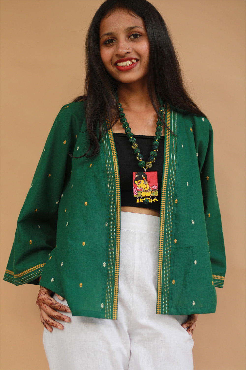 Raahat | Light Jacket | South Cotton | Green