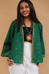 Raahat | Summer Jacket | South Cotton | Green