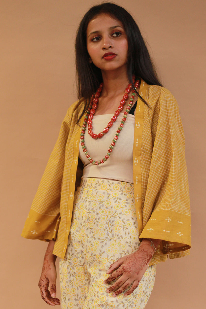 Raahat | Summer Jacket | South Cotton | Mustard