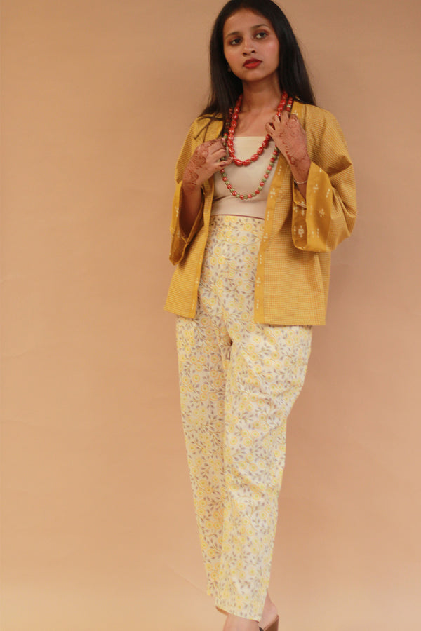 Raahat | Summer Jacket | South Cotton | Mustard