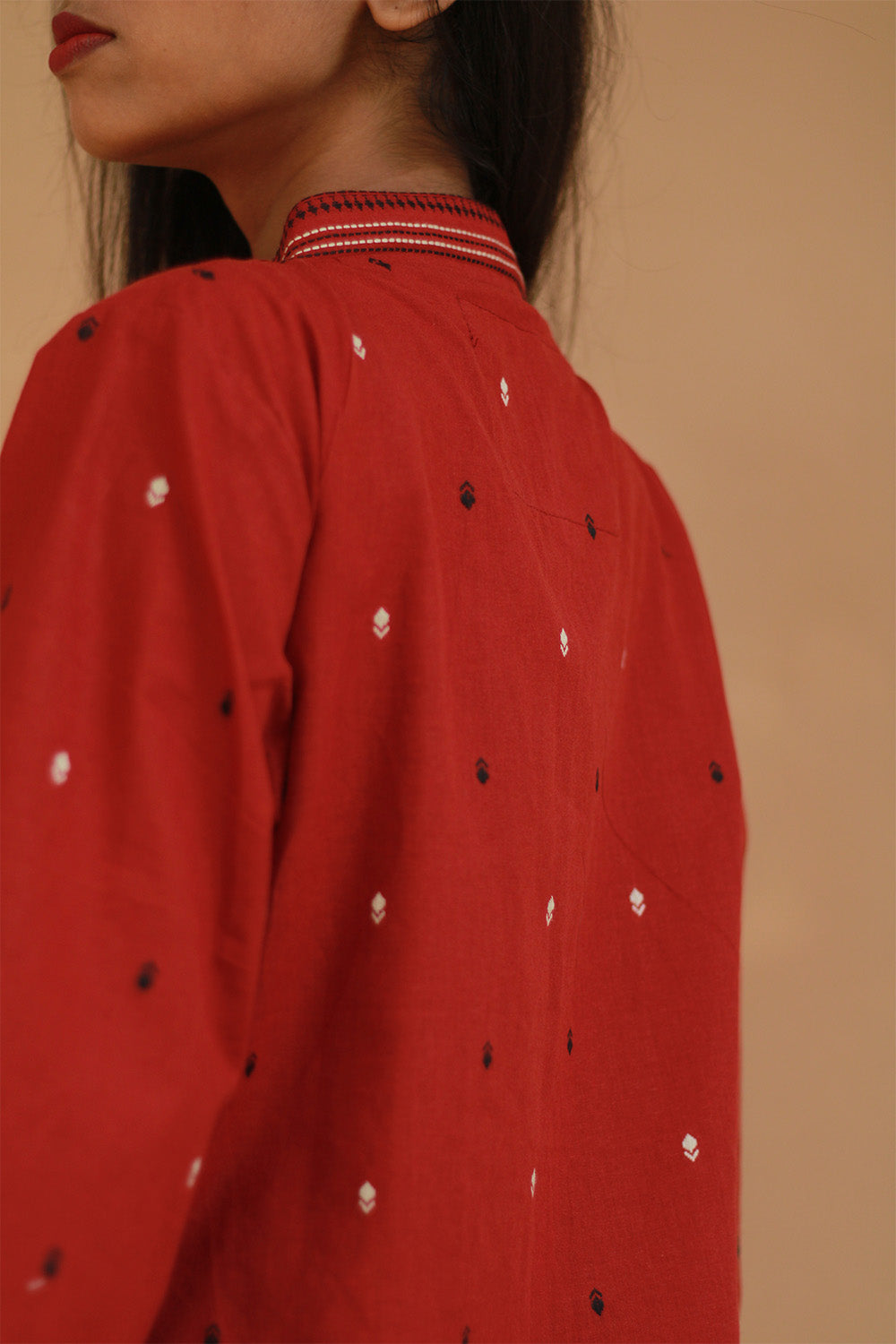 Raahat | Light Jacket | South Cotton | Cherry