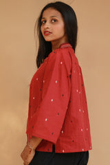 Raahat | Summer Jacket | South Cotton | Cherry