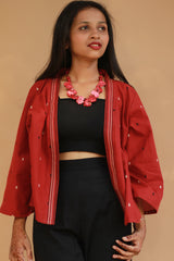 Raahat | Summer Jacket | South Cotton | Cherry
