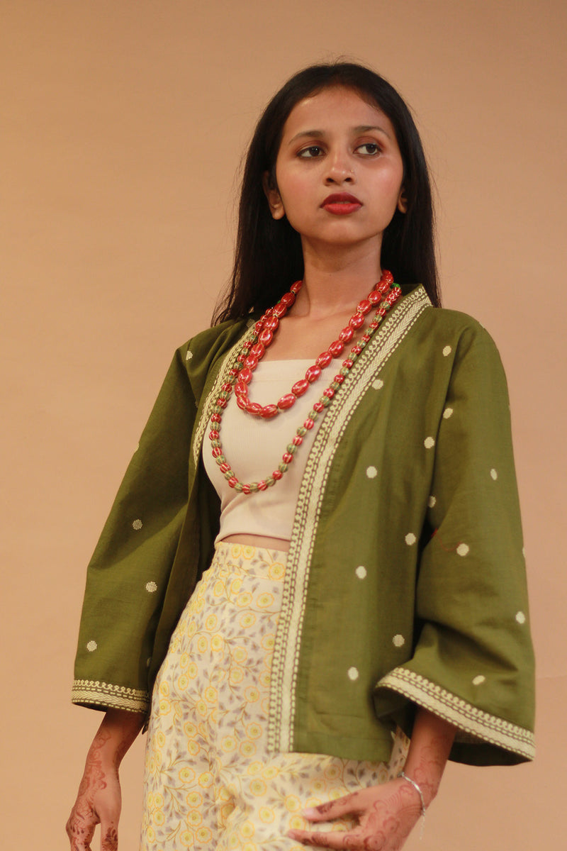 Raahat | Summer Jacket | South Cotton | Olive Green