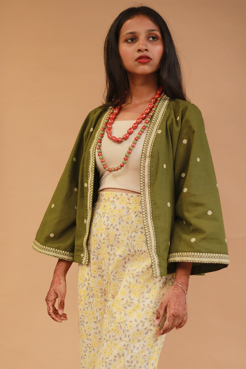 Raahat | Summer Jacket | South Cotton | Olive Green