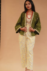 Raahat | Summer Jacket | South Cotton | Olive Green