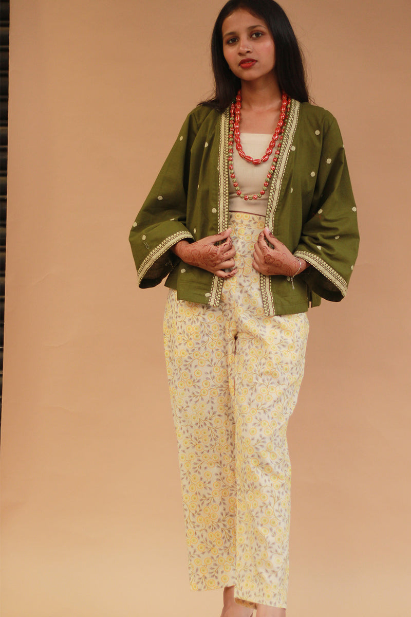 Raahat | Summer Jacket | South Cotton | Olive Green