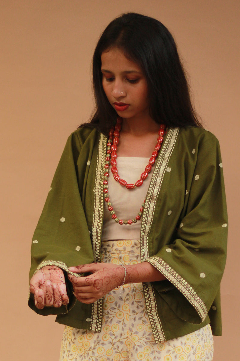 Raahat | Summer Jacket | South Cotton | Olive Green