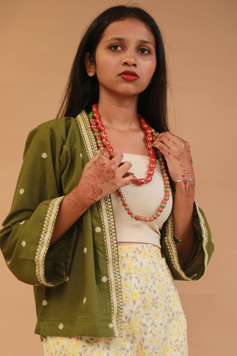 Raahat | Summer Jacket | South Cotton | Olive Green