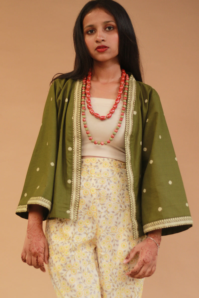 Raahat | Summer Jacket | South Cotton | Olive Green