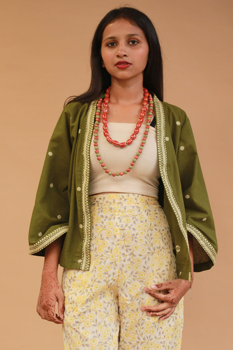 Raahat | Summer Jacket | South Cotton | Olive Green