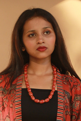 Necklace | Red Ceramic Beads