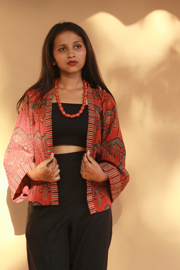 Raahat | Summer Jacket | Ajrakh | Madder