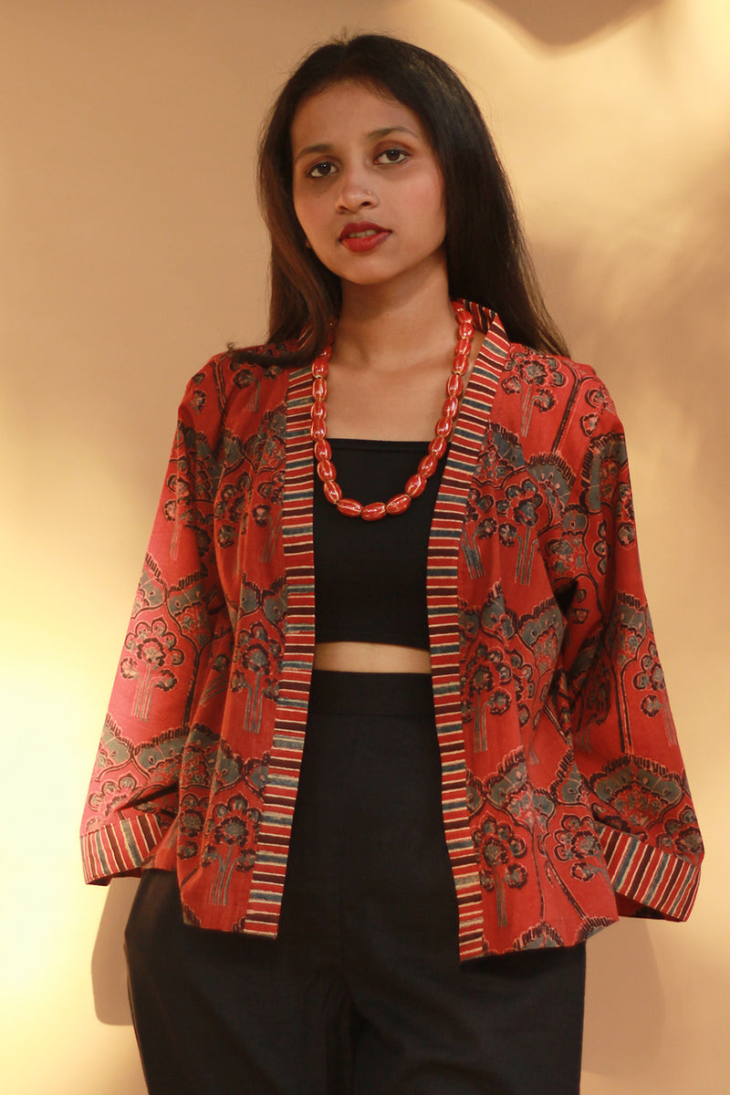 Raahat | Summer Jacket | Ajrakh | Madder
