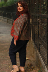 Dohra | Reversible Jacket | Madder Ajrakh  /  Simply Blue with Ajrakh