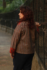 Dohra | Reversible Jacket | Madder Ajrakh  /  Simply Blue with Ajrakh