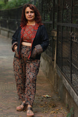 Dohra | Reversible Jacket | Madder Ajrakh  /  Simply Blue with Ajrakh