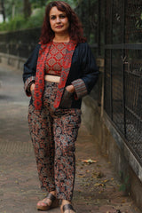 Dohra | Reversible Jacket | Madder Ajrakh  /  Simply Blue with Ajrakh