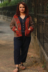 Dohra | Reversible Jacket | Madder Ajrakh  /  Simply Blue with Ajrakh