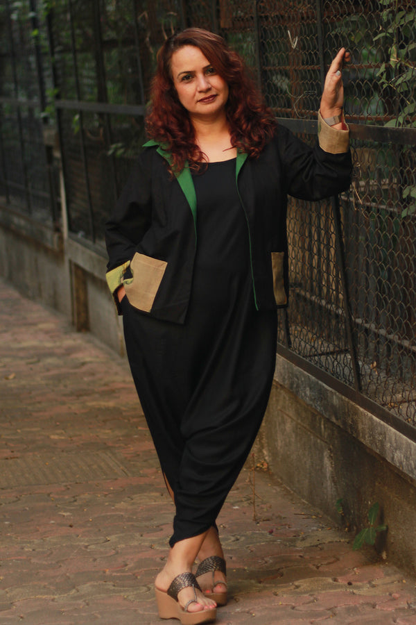 Dohra | Reversible Jacket | Kalamkari / Simply Green