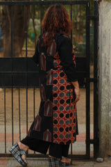 Dohra | Reversible Jacket | Madder Shatkon Ajrakh  / Madder Floral Ajrakh