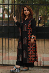 Dohra | Reversible Jacket | Madder Shatkon Ajrakh  / Madder Floral Ajrakh
