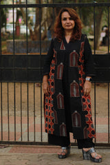 Dohra | Reversible Jacket | Madder Shatkon Ajrakh  / Madder Floral Ajrakh