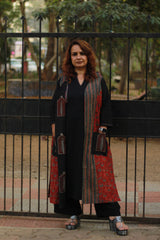 Dohra | Reversible Jacket | Madder Shatkon Ajrakh  / Madder Floral Ajrakh