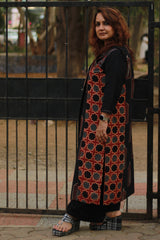 Dohra | Reversible Jacket | Madder Shatkon Ajrakh  / Madder Floral Ajrakh