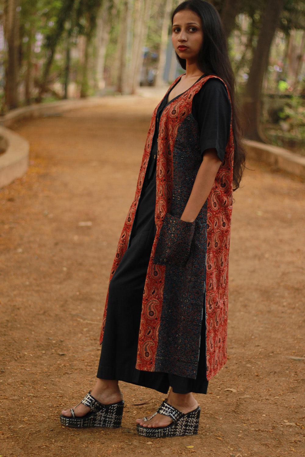 Dohra | Reversible Jacket | Indigo / Madder Kairi Ajrakh