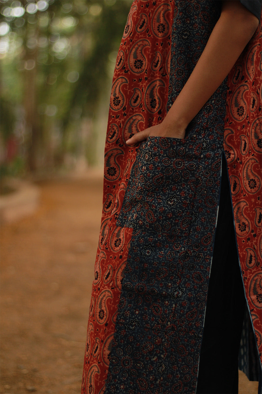 Dohra | Reversible Jacket | Indigo / Madder Kairi Ajrakh