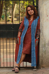 Dohra | Reversible Jacket | Indigo /  Madder Ajrakh