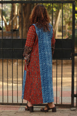 Dohra | Reversible Jacket | Indigo /  Madder Ajrakh