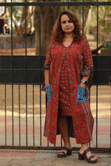 Dohra | Reversible Jacket | Indigo /  Madder Ajrakh