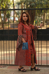 Dohra | Reversible Jacket | Indigo /  Madder Ajrakh