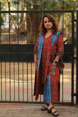 Dohra | Reversible Jacket | Indigo /  Madder Ajrakh