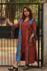 Dohra | Reversible Jacket | Indigo /  Madder Ajrakh