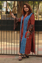 Dohra | Reversible Jacket | Indigo /  Madder Ajrakh